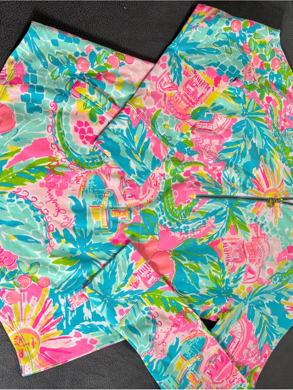 Lilly Pulitzer Vibrant Tropical Print Jacket - Pink, Turquoise & Lime